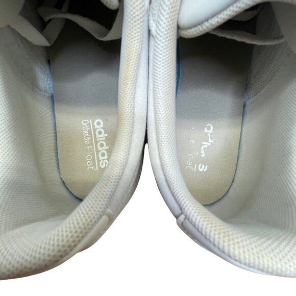 Adidas Women’s White Suede Gum Sole Lace-Up Ortholite Courtset Sneakers Size 11 - Picture 5 of 8